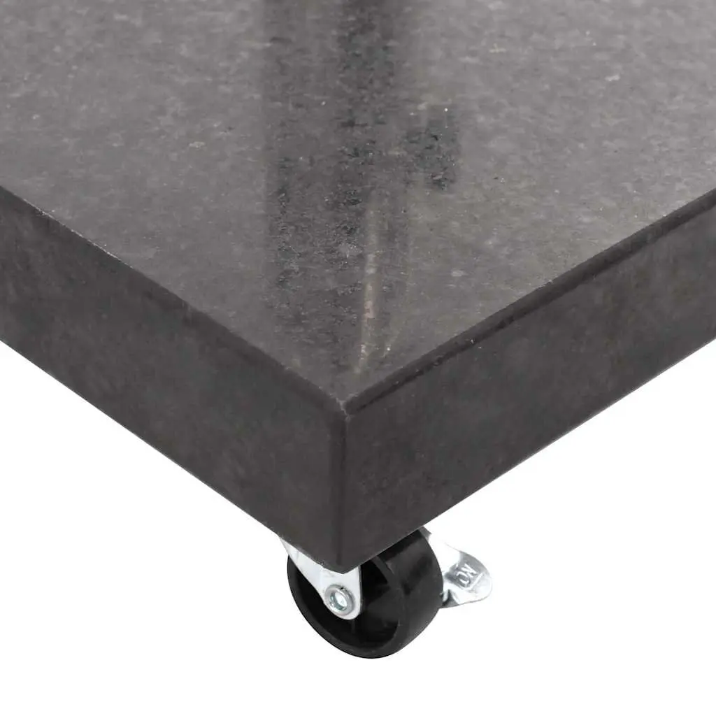 Square Granite Parasol Base Outdoor Umbrella Stand Weight Anchor 30kg Black