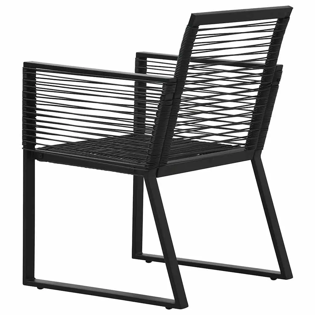 2 Black Outdoor Garden Chairs