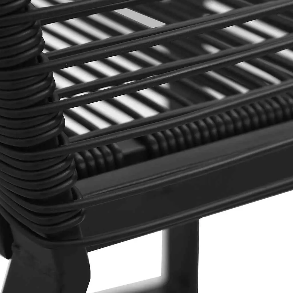 2 Black Outdoor Garden Chairs