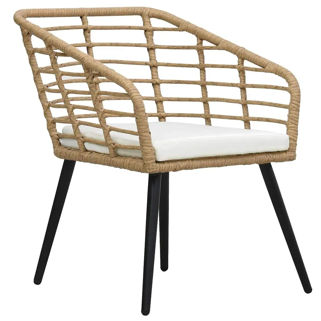 Outdoor Chairs for Patio and Garden 2 Piece Brown with Cushions