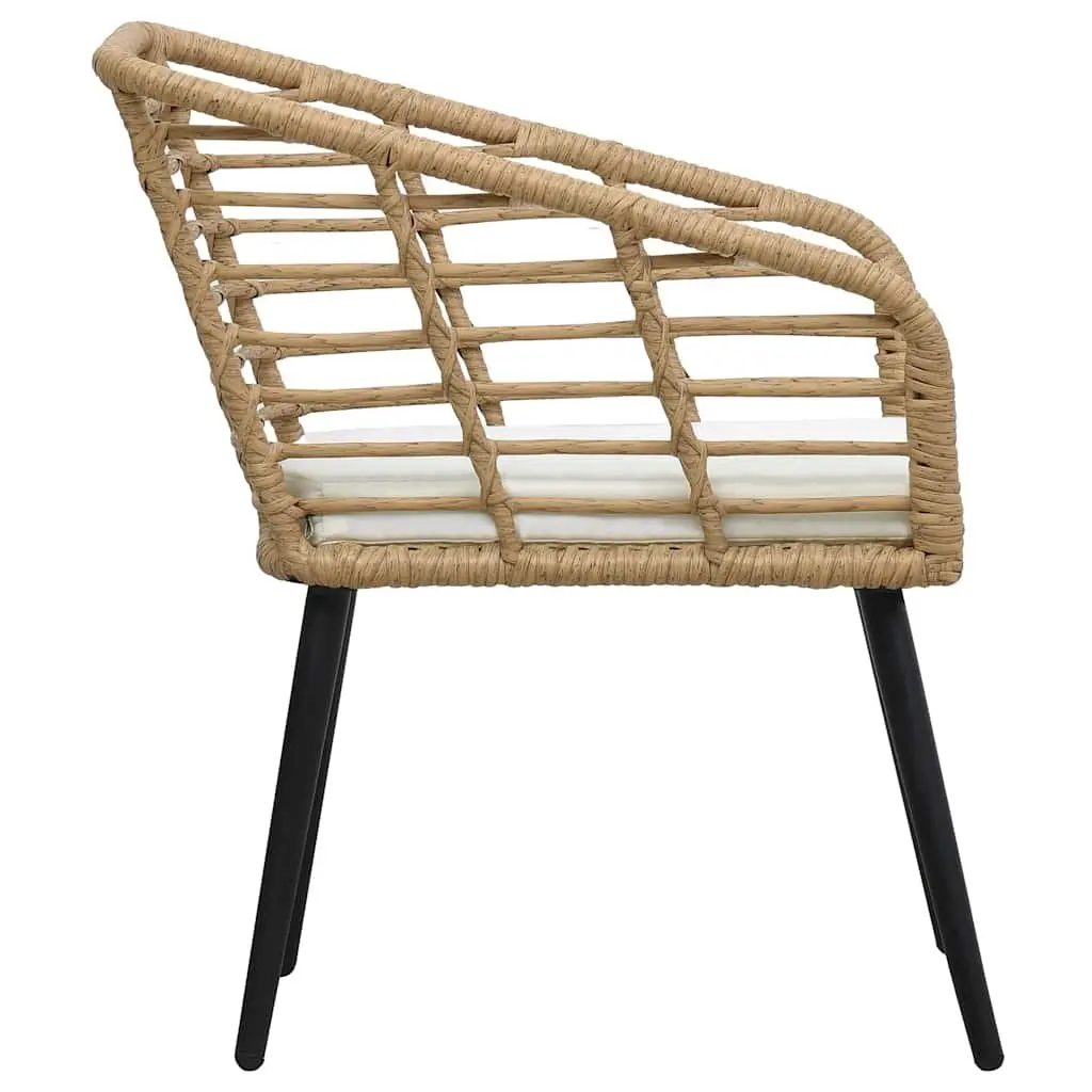 Outdoor Chairs for Patio and Garden 2 Piece Brown with Cushions