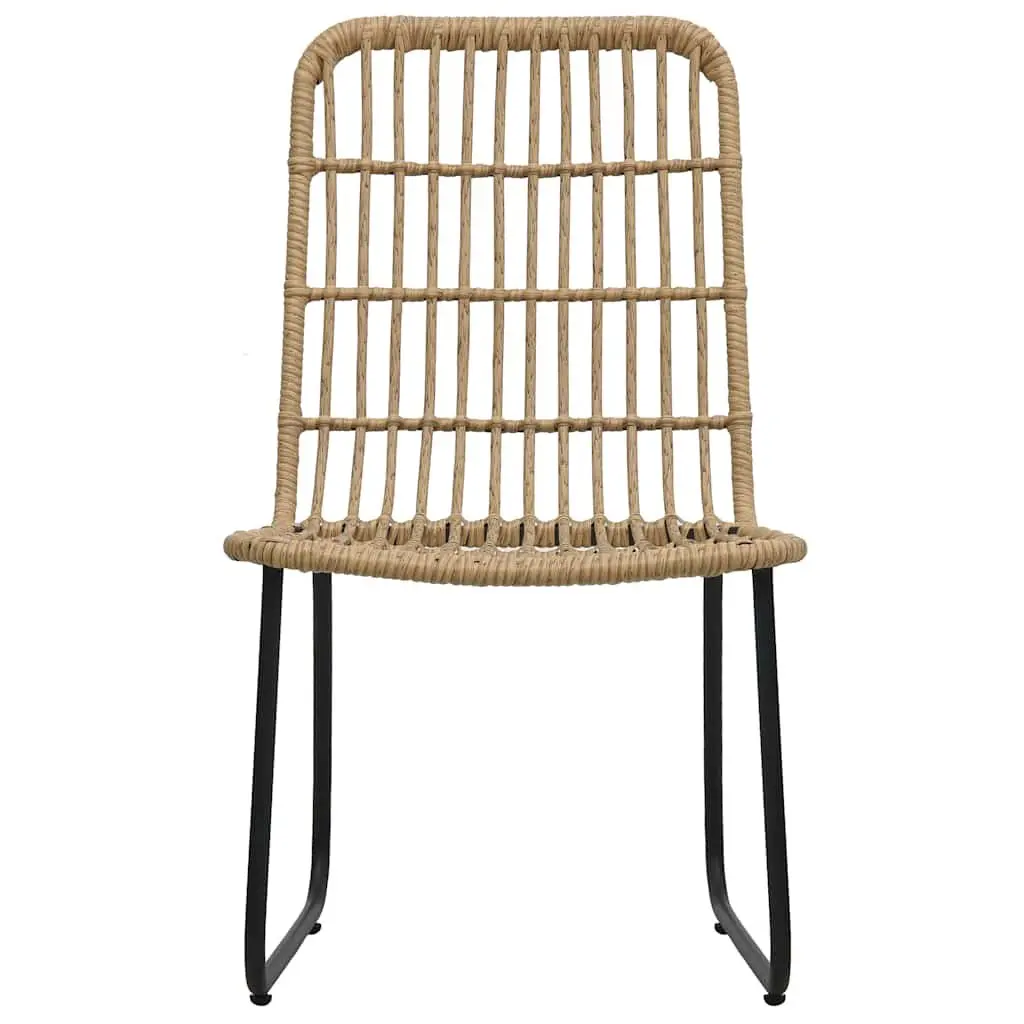 3 Piece Outdoor Bistro Set Poly Rattan Garden Furniture Chairs Coffee Table