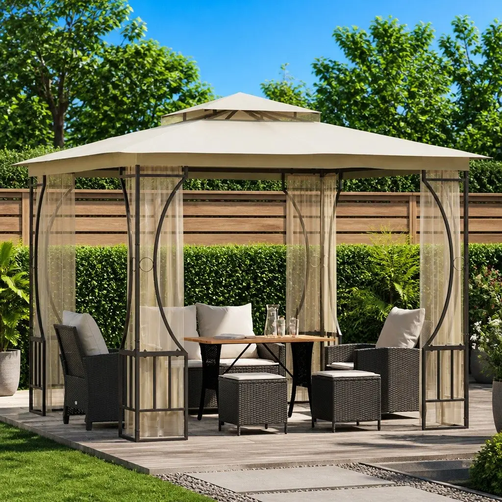 Outdoor Gazebo for Garden 300x300x265 cm Cream