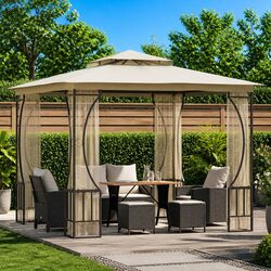 Outdoor Gazebo Specifications: 300x300x265 cm with Mosquito Nets