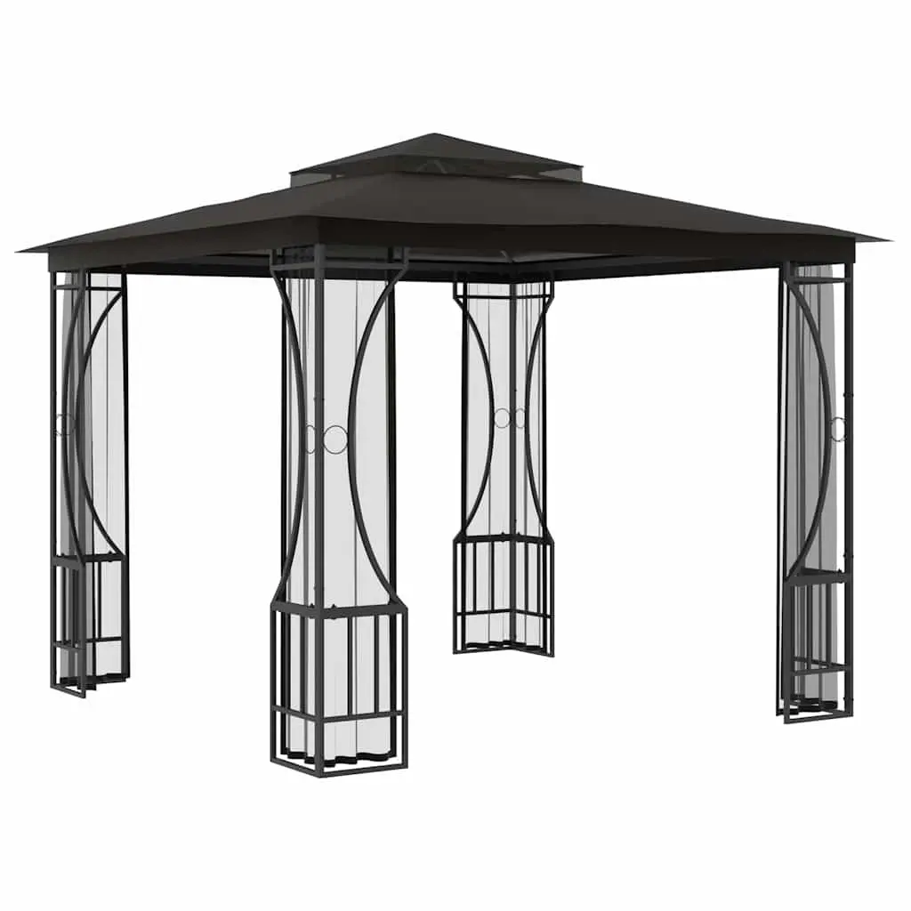 Gazebo with Nets 300x300x265 cm Outdoor Party Tent Backyard Canopy Anthracite