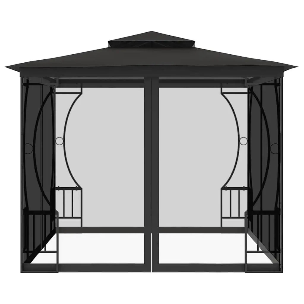 Gazebo with Nets 300x300x265 cm Outdoor Party Tent Backyard Canopy Anthracite