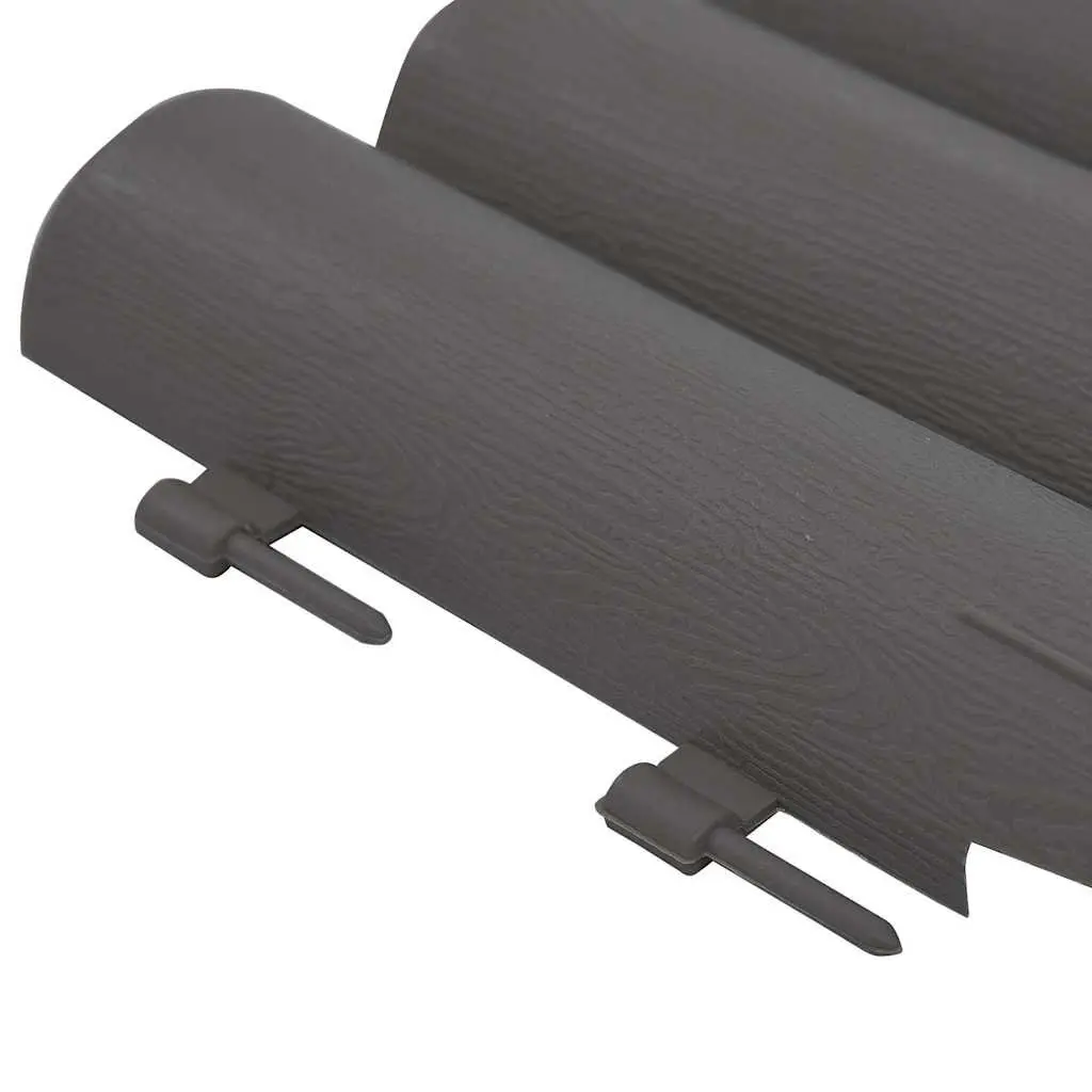 Garden Border Edging 36 Pieces Grey 10 m Lawn Landscape Edge Panels