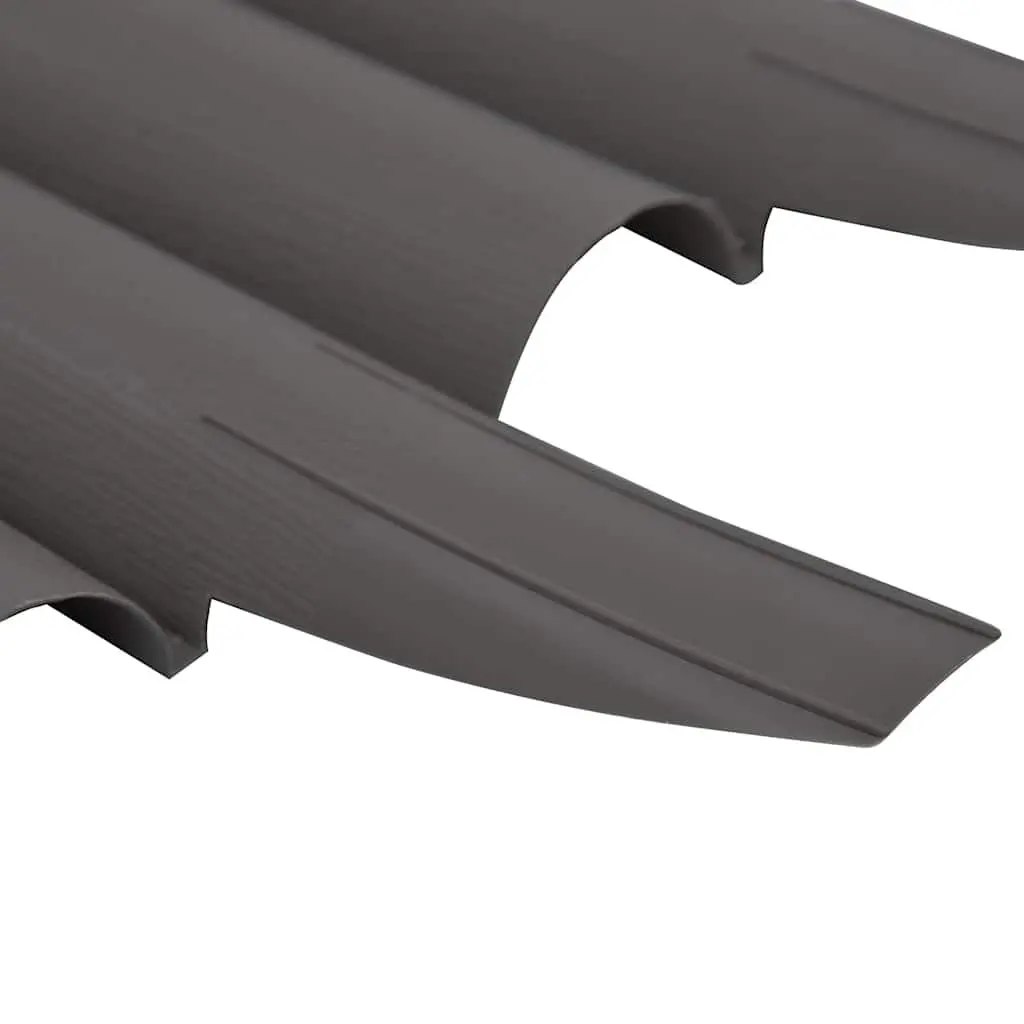 Garden Border Edging 36 Pieces Grey 10 m Lawn Landscape Edge Panels