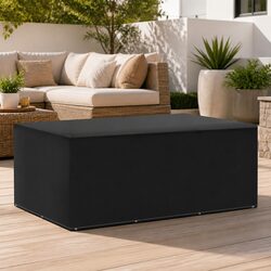Garden Furniture Cover: 143 x 225 x 90 cm, Black, 7 Eyelets