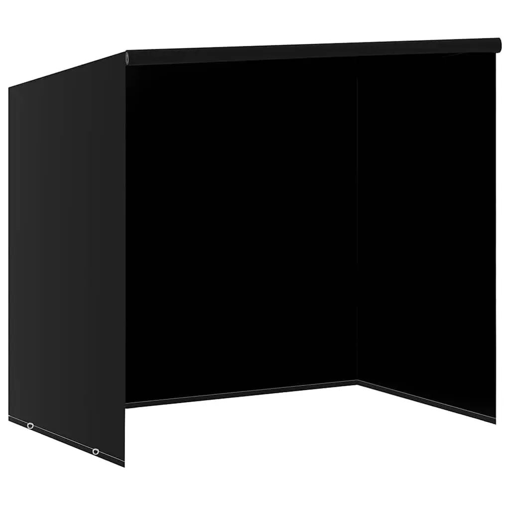 Swing Bench Cover 255x145x170cm Outdoor Furniture Protection Black Polyethylene Water Resistant with Eyelets and Zippers