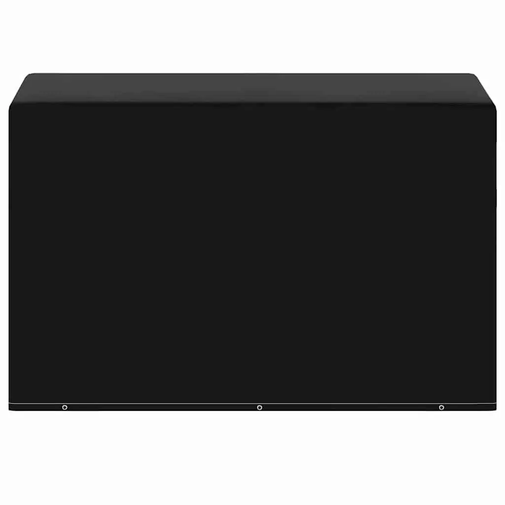 Swing Bench Cover 255x145x170cm Outdoor Furniture Protection Black Polyethylene Water Resistant with Eyelets and Zippers