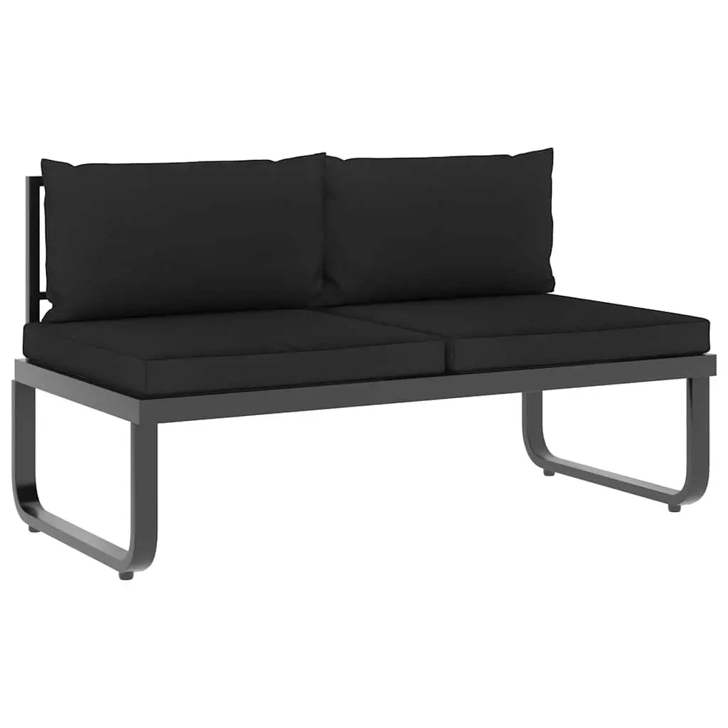 4 Piece Grey Corner Sofa Set for Outdoor Lounge with Seat Back Cushions