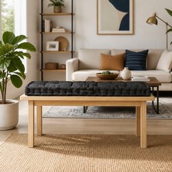 Pallet Floor Cushion Specifications: Black Cotton 120x40x7cm