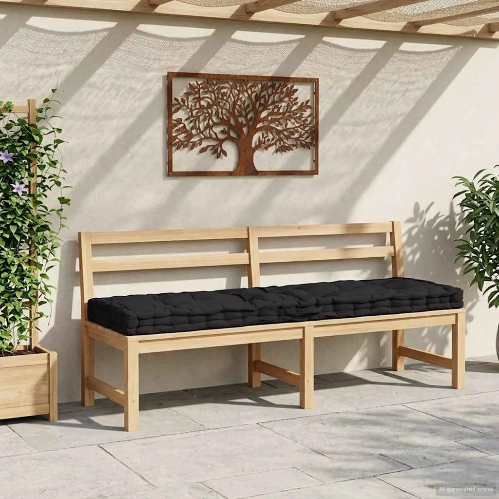 Pallet Floor Cushion Black Cotton Outdoor Indoor Chair Sofa Pad Lounging Seating