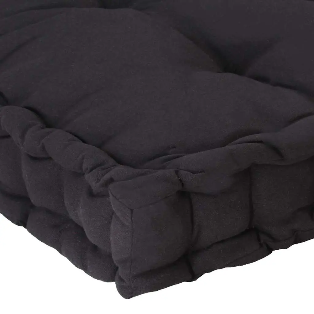 Pallet Floor Cushion Black Cotton Outdoor Indoor Chair Sofa Pad Lounging Seating
