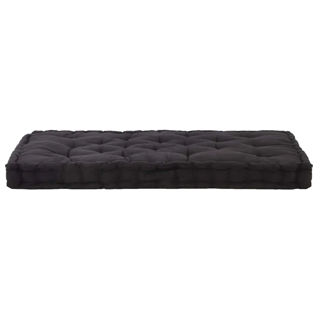 Pallet Floor Cushion Outdoor Garden Patio Sofa Lounger Seat Pad Black 120 x 80 x 10 cm
