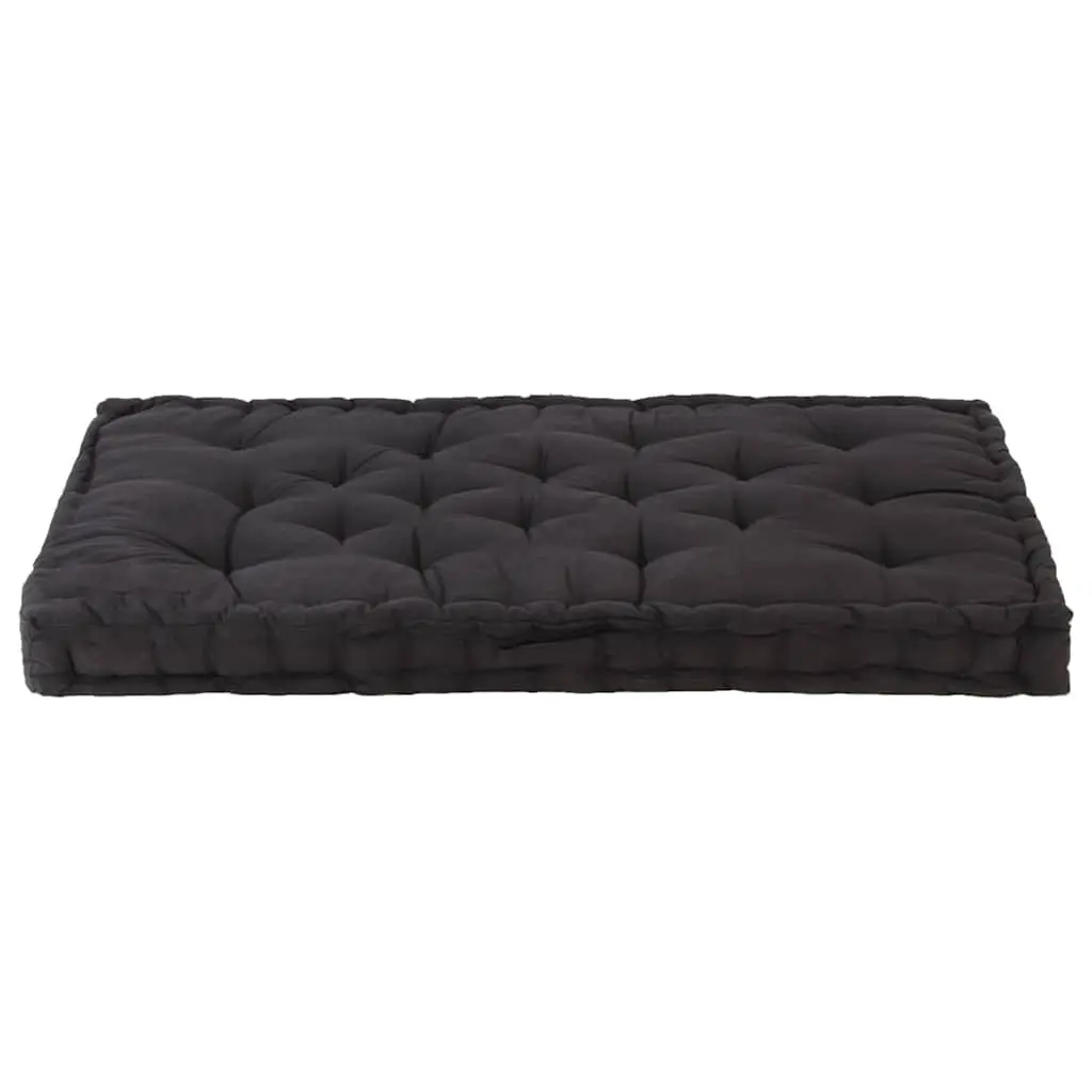 Pallet Floor Cushion Outdoor Garden Patio Sofa Lounger Seat Pad Black 120 x 80 x 10 cm