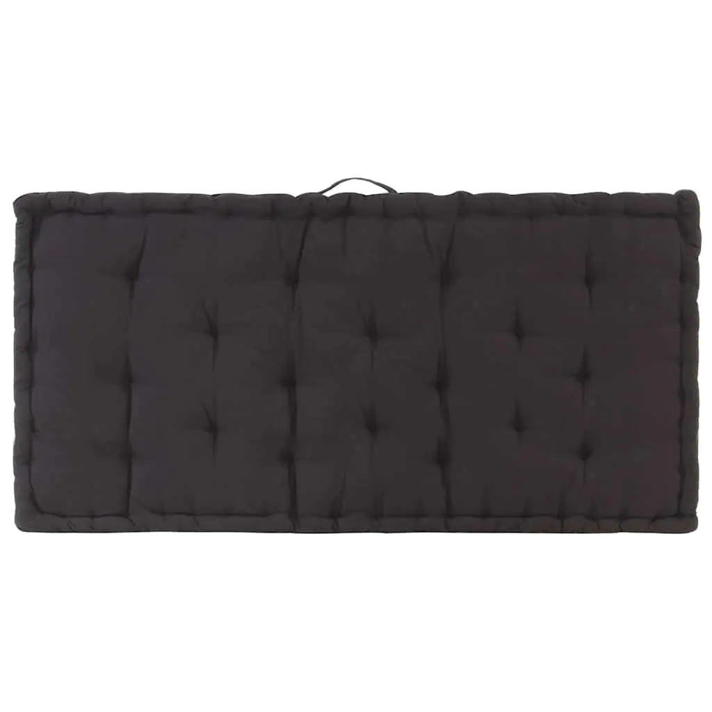 Pallet Floor Cushion Outdoor Garden Patio Sofa Lounger Seat Pad Black 120 x 80 x 10 cm