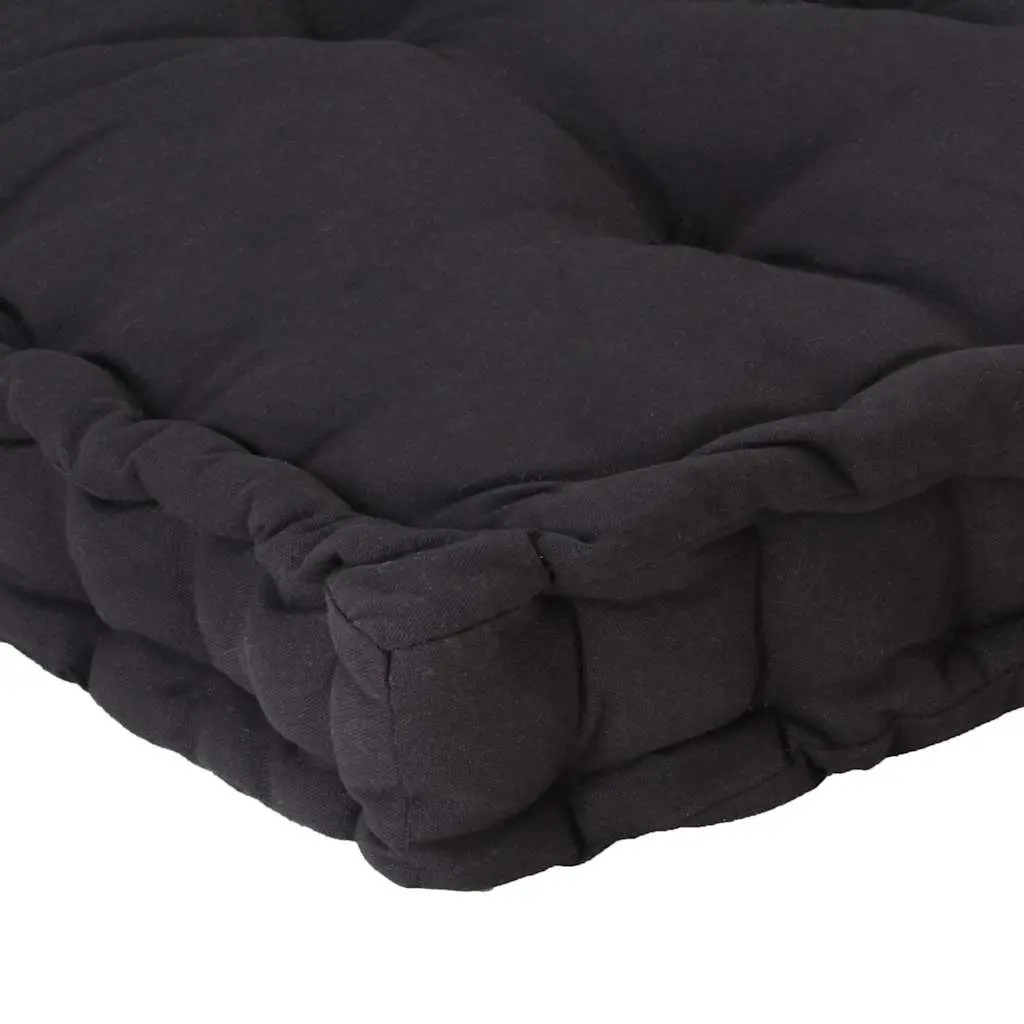 Pallet Floor Cushion Outdoor Garden Patio Sofa Lounger Seat Pad Black 120 x 80 x 10 cm