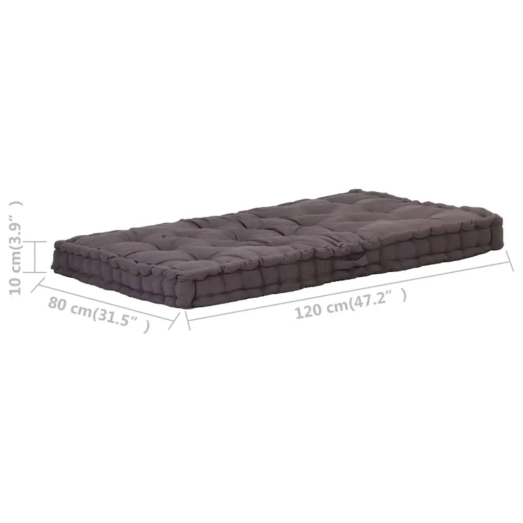 Outdoor Bench Cushion Pad Soft Cotton 120x80x10cm Thick Padding Anthracite