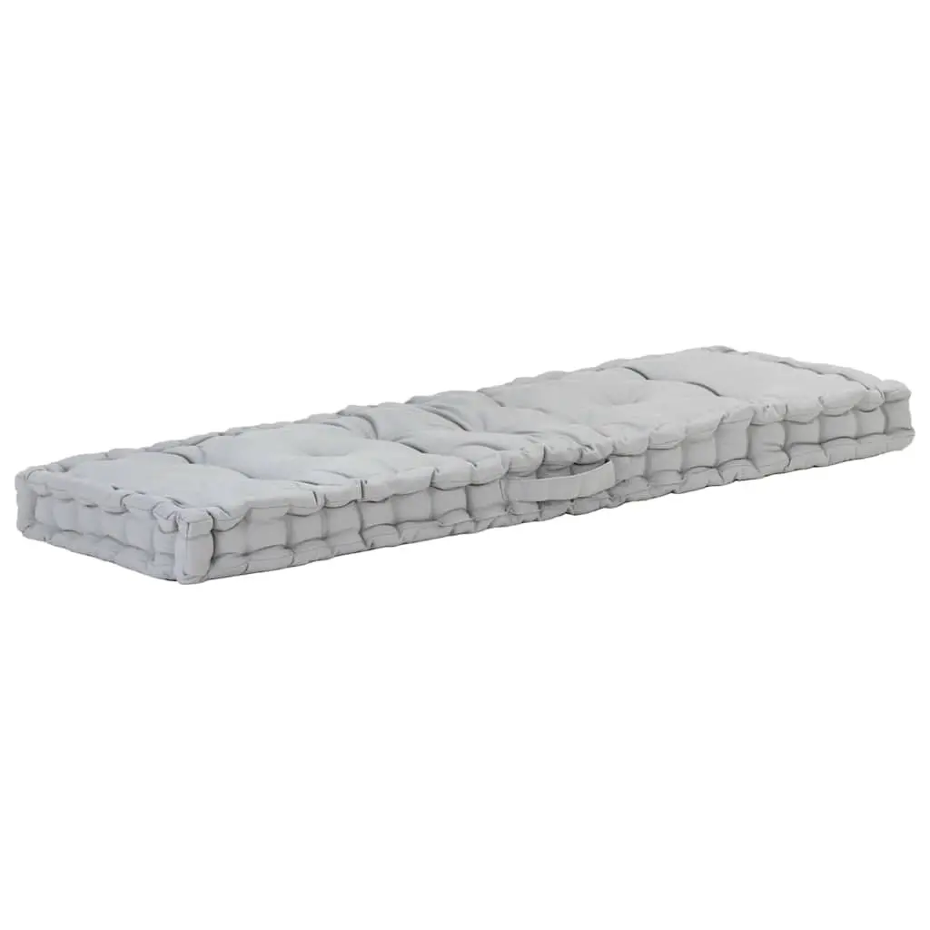 Grey Cotton Pallet Floor Cushion