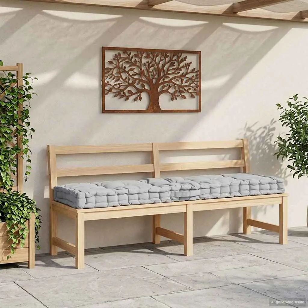 Grey Cotton Pallet Floor Cushion