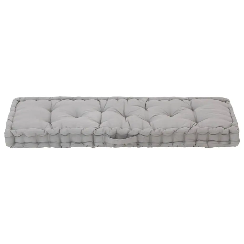 Grey Cotton Pallet Floor Cushion