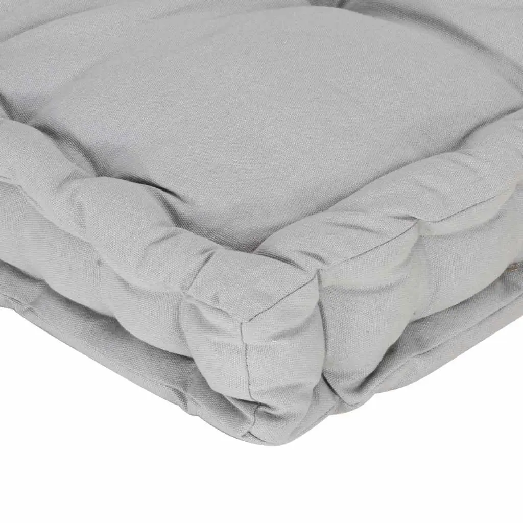 Grey Cotton Pallet Floor Cushion