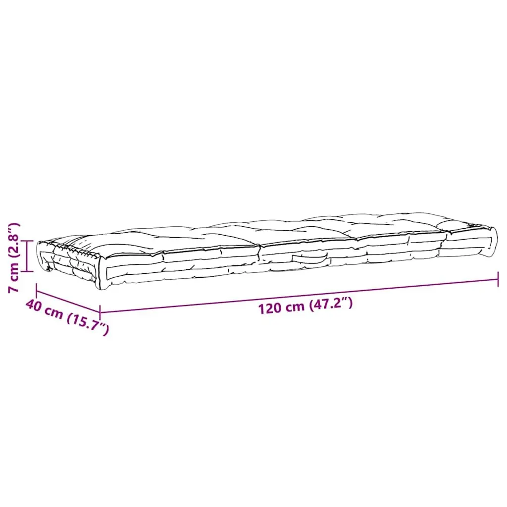 Grey Cotton Pallet Floor Cushion