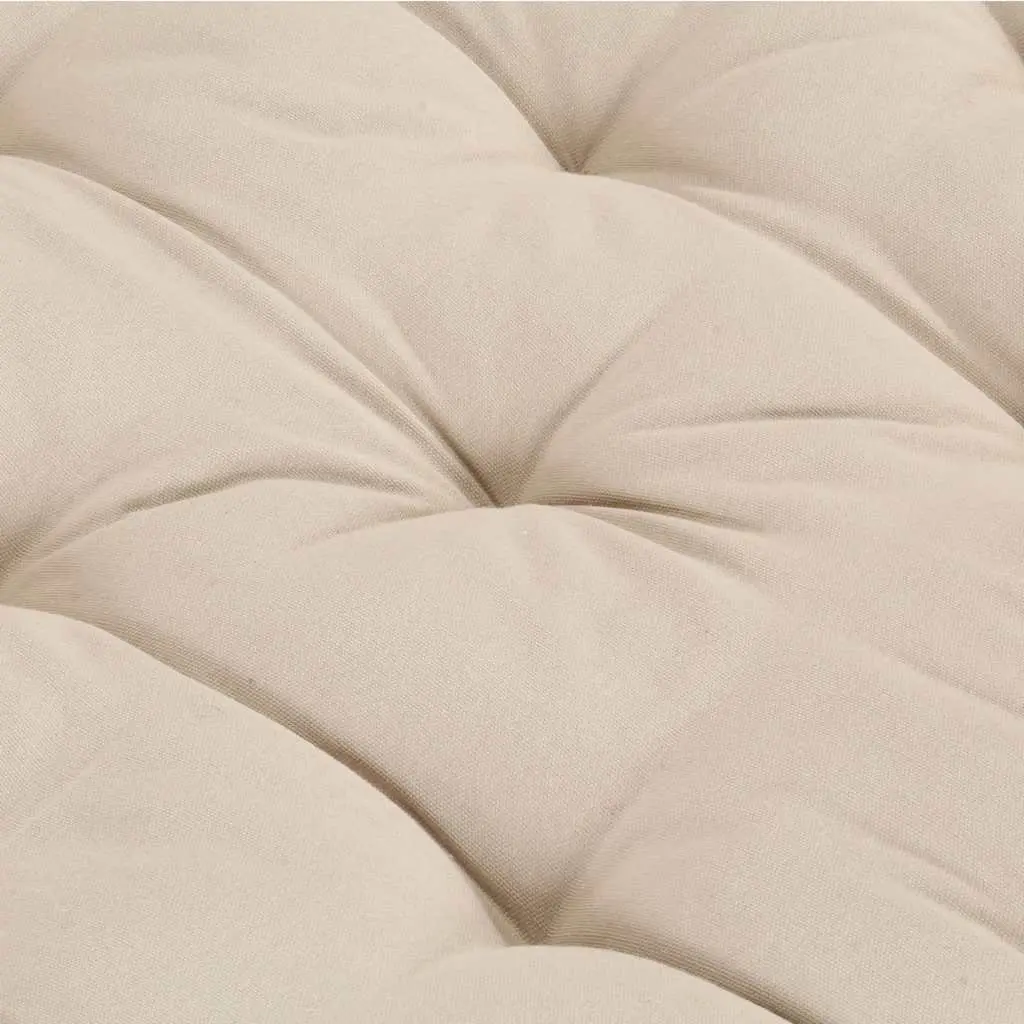 Pallet Floor Cushion Beige 120x40x7 cm Cotton Outdoor Indoor