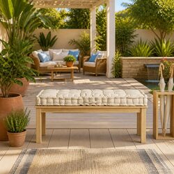Pallet Cushion Specifications: Beige Cotton 120x80x10cm