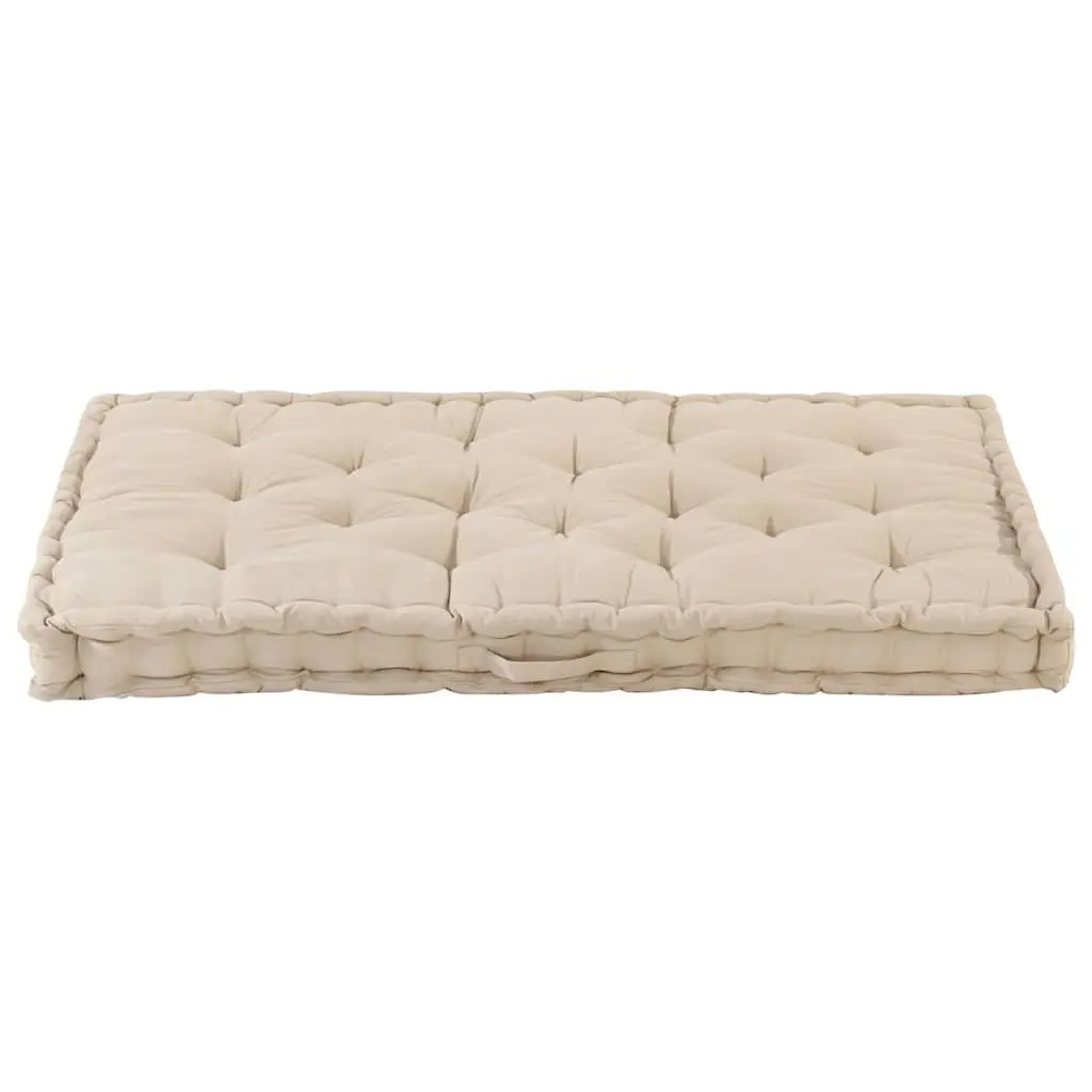 Pallet Floor Cushion Beige Cotton Outdoor Garden Bench Seat Pad 120x80x10cm