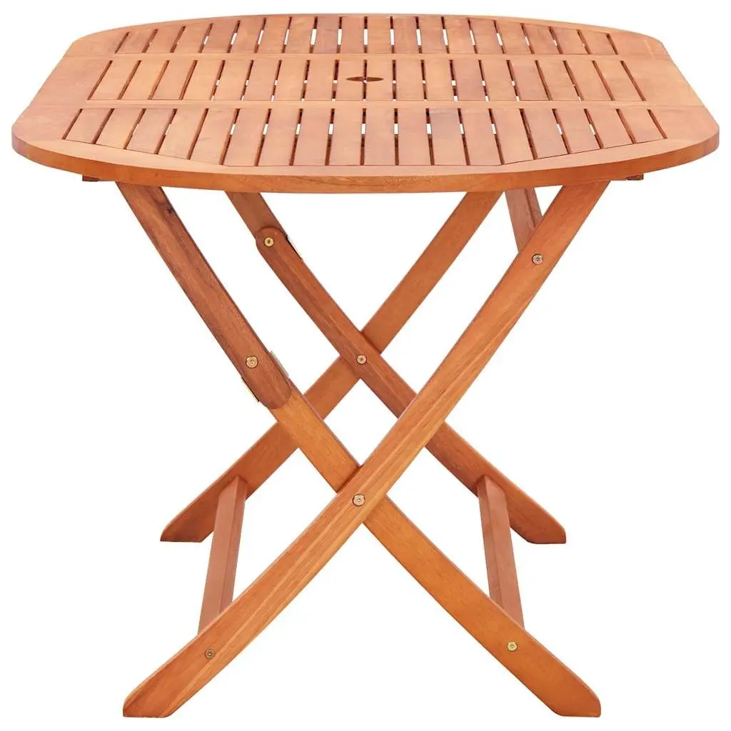 Folding Garden Table 160x85x74cm Solid Eucalyptus