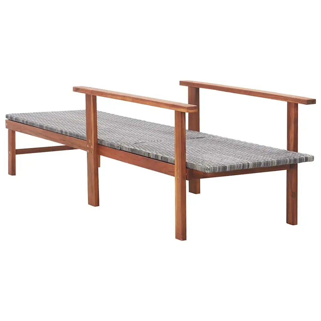 Sun Lounger Outdoor Garden Patio Grey Reclining Chair