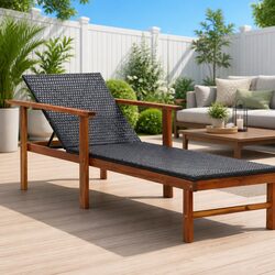 Sun Lounger Outdoor Reclining Chair Garden Patio Furniture Relaxation Seating