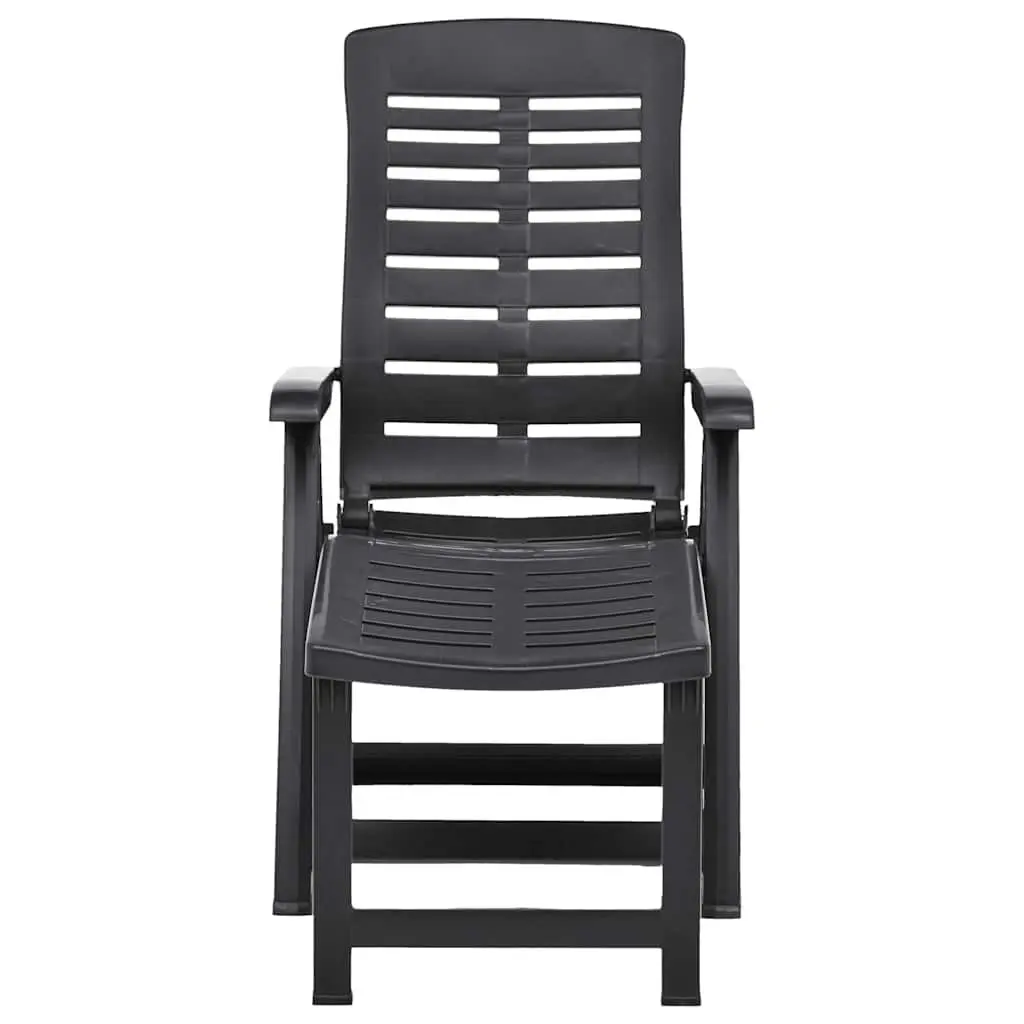 Folding Sun Lounger Outdoor Garden Patio Lounging Chair Anthracite Portable