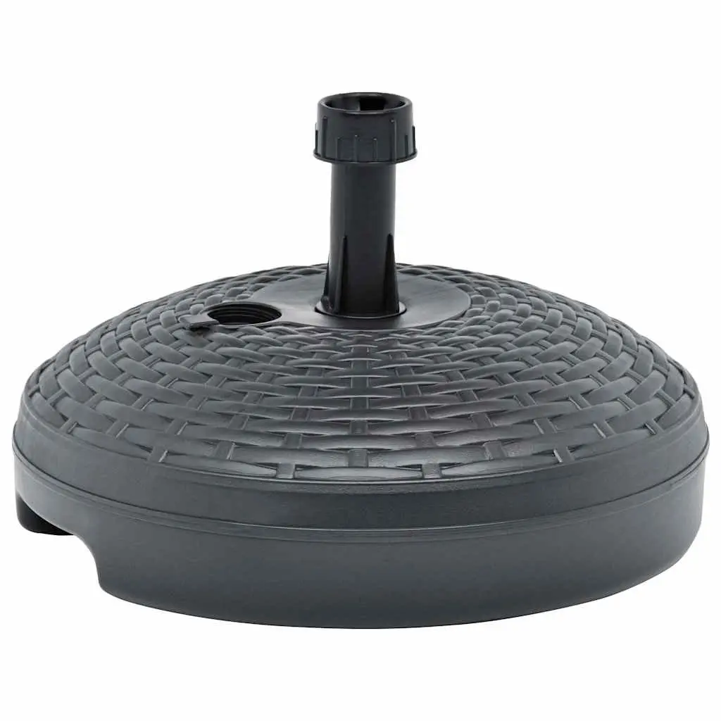 Umbrella Base Sand Water Fillable 20L Outdoor Garden Rattan Pattern Anthracite