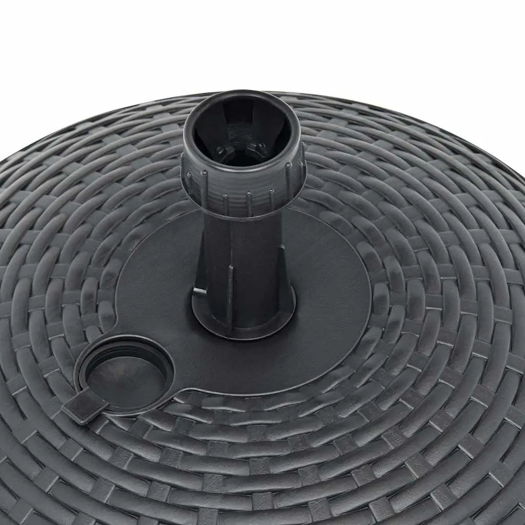 Umbrella Base Sand Water Fillable 20L Outdoor Garden Rattan Pattern Anthracite
