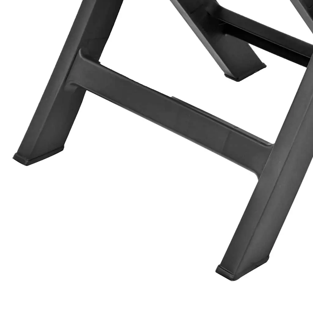 Outdoor Folding Garden Chairs 2 pcs Weather Resistant Plastic Patio Seating