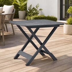 Folding Garden Table - Dimensions 79 x 72 x 70 cm, Anthracite