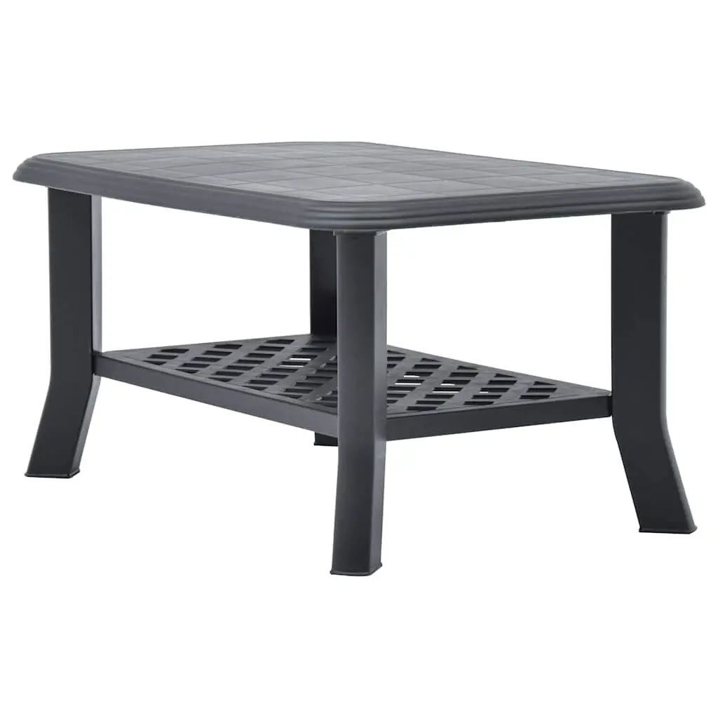 Coffee Table Anthracite Outdoor Plastic Storage Shelf Lightweight Easy Move