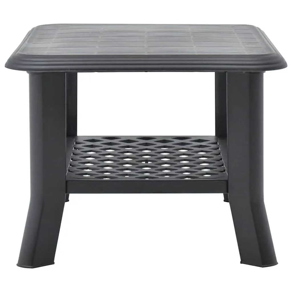 Coffee Table Anthracite Outdoor Plastic Storage Shelf Lightweight Easy Move
