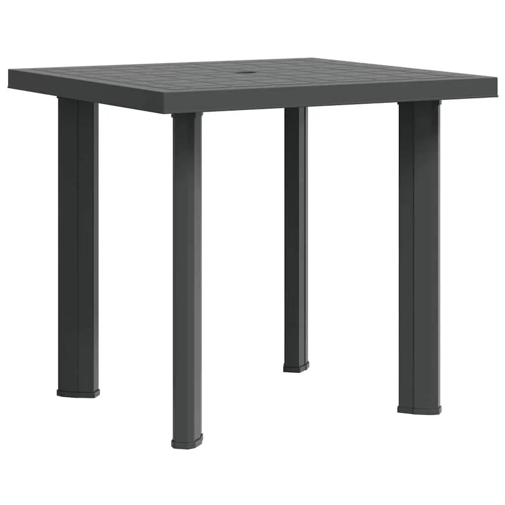 Garden Table Outdoor Dining Anthracite 80 x 75 x 72 cm Lightweight Plastic