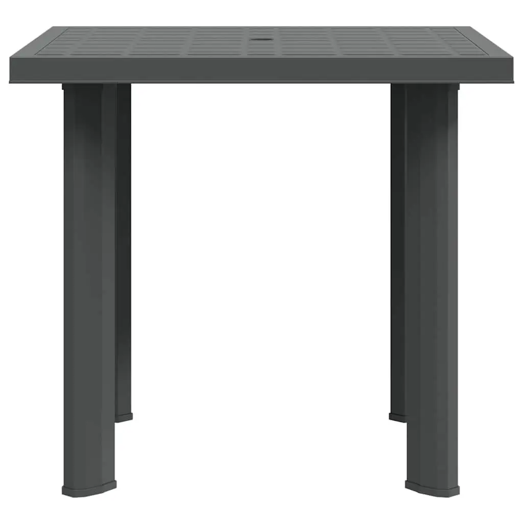 Garden Table Outdoor Dining Anthracite 80 x 75 x 72 cm Lightweight Plastic