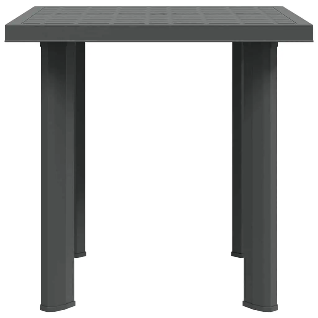 Garden Table Outdoor Dining Anthracite 80 x 75 x 72 cm Lightweight Plastic