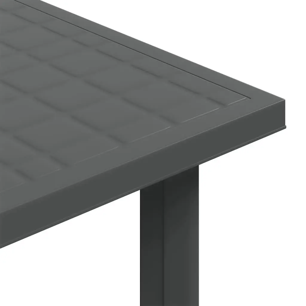 Garden Table Outdoor Dining Anthracite 80 x 75 x 72 cm Lightweight Plastic