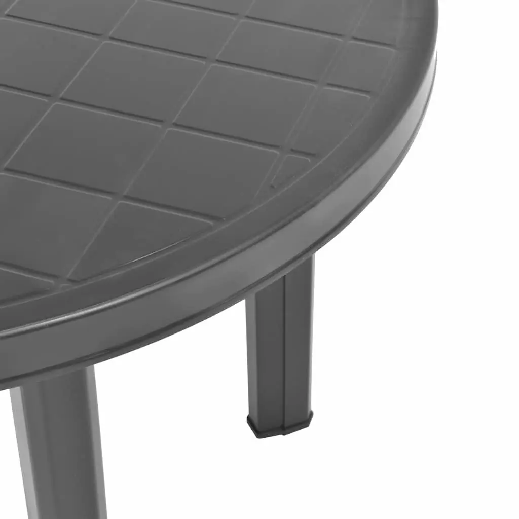 Garden Table 89cm Outdoor Patio Dining Furniture Anthracite Plastic Weather
