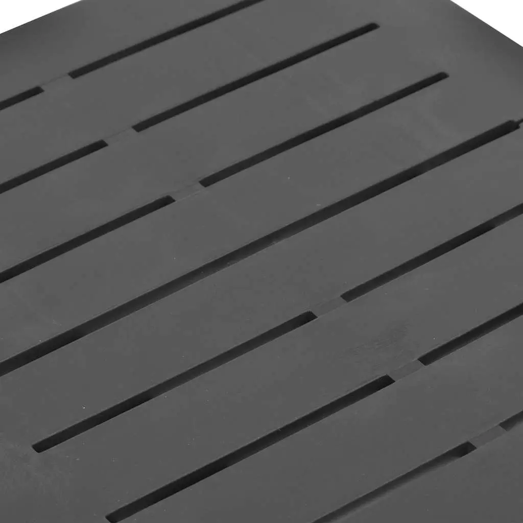 Folding Garden Table Anthracite Outdoor Patio Furniture Slatted Design Portable