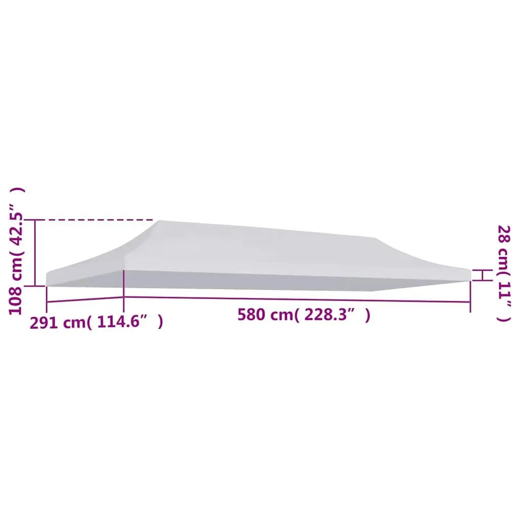 3x6m White Party Tent Canopy with Weather Resistance