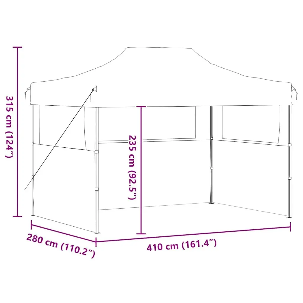 3x4m Folding Party Tent with Sidewalls